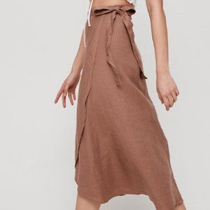 Aritzia Wilfred Eleta Skirt - Size XXS/XS 100% linen BNWT